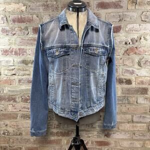 Crave fame almost famous Jean denim jacket womens L